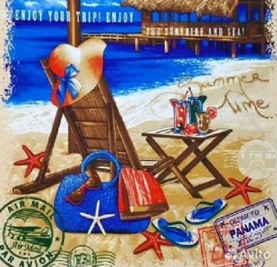 Вафельное полотенце универсальное банное пляжное