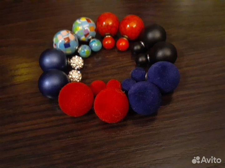 Серьги пусеты в стиле Dior (сразу 6 пар)