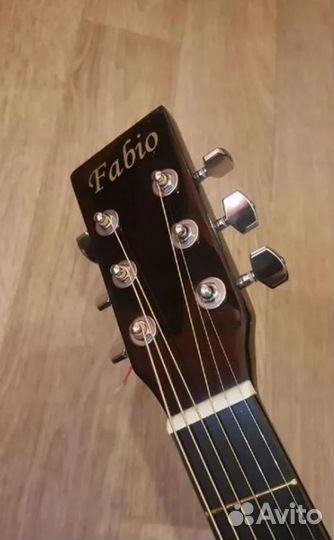 Акустическая гитара Fabio 41 дюйм черная новая