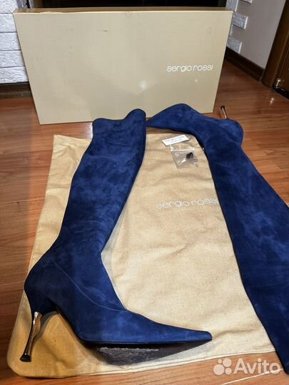 Сапоги женские замшевые 37.5