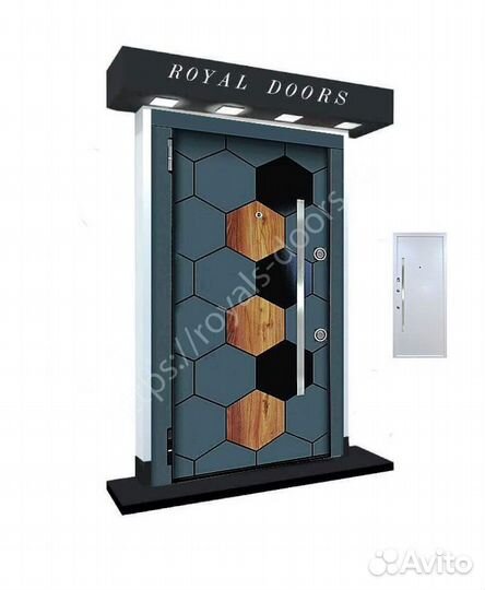 Дизайнерская входная железная дверь в дом