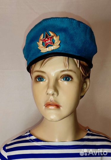 Берет голубой десантников с кокардой р 55,57,59