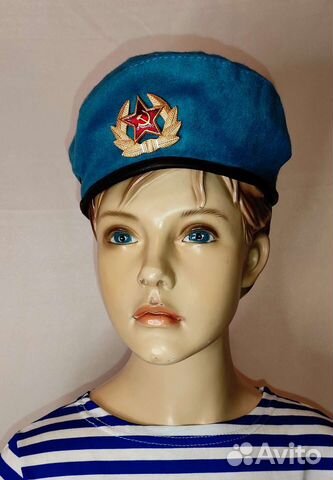Берет голубой десантников с кокардой р 55,57,59