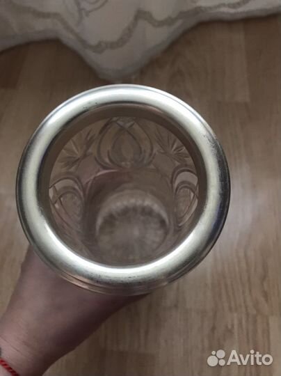 Ваза хрусталь с серебром раритет винтаж СССР