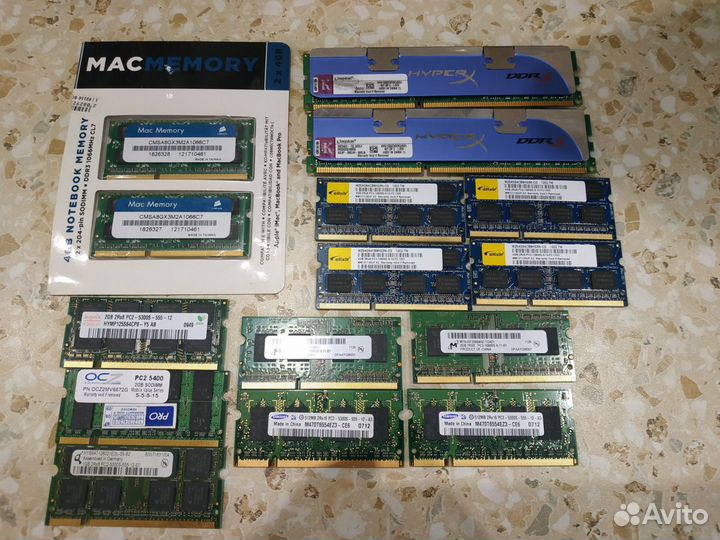 Оперативная память dimm, sodimm, DDR2, DDR3
