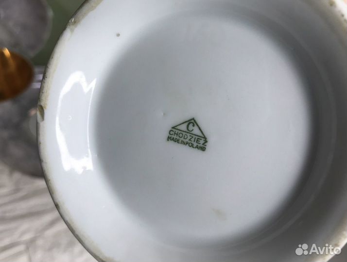 Сервиз чайный Польша перламутр позолота