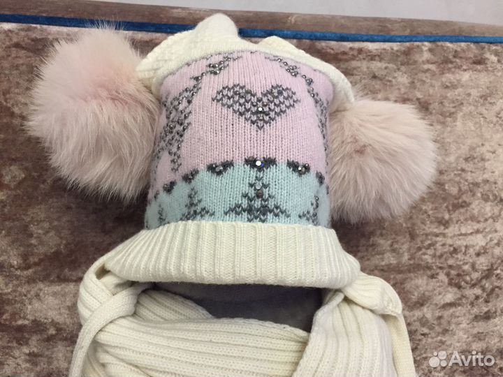 Зимний комплект шапка+шарф Tavitta