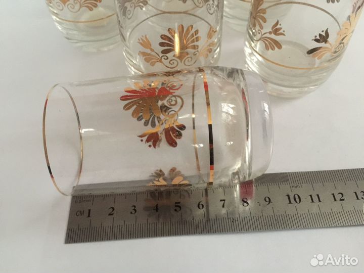 Стопки стаканы Богемия ЧССР Чехословакия позолота