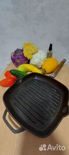 Чугунная сковорода гриль