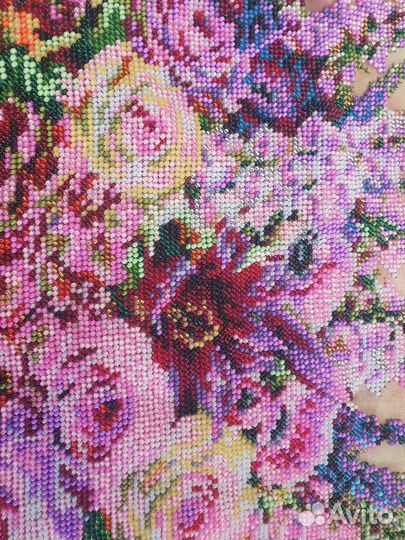 Вышивка бисером, ручная работа 46,5*32,5