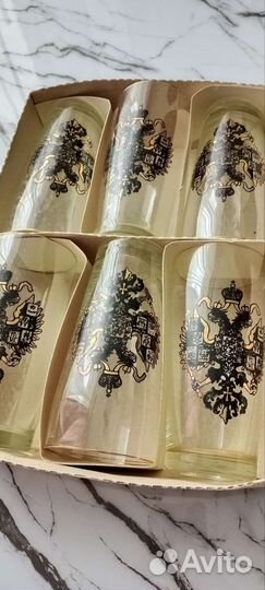 Хрустальная менажница,стаканы,пепельница, штрафная