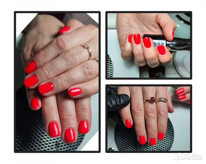 Маникюр с укреплением гель -лак и Наращивание