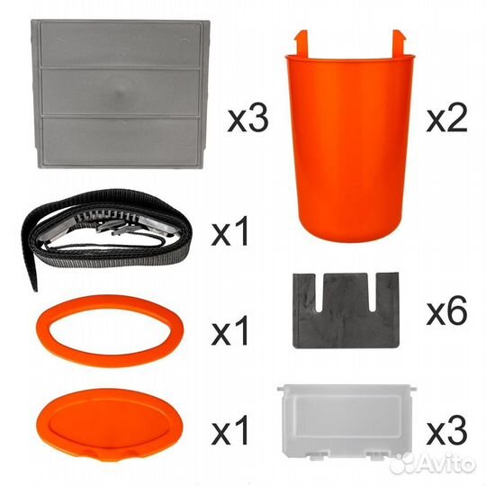 Ящик зимний FishBox двухсекционный (10л) оранжевый