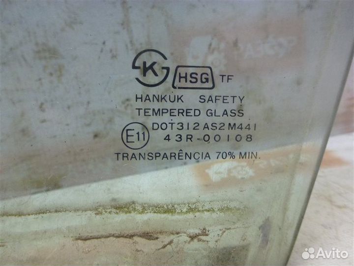 Стекло двери переднее левое Daewoo Nexia N100