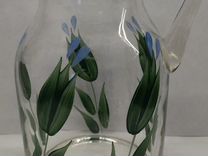 Кувшин.тюльпаны 1,6 литра стекло, роспись СССР