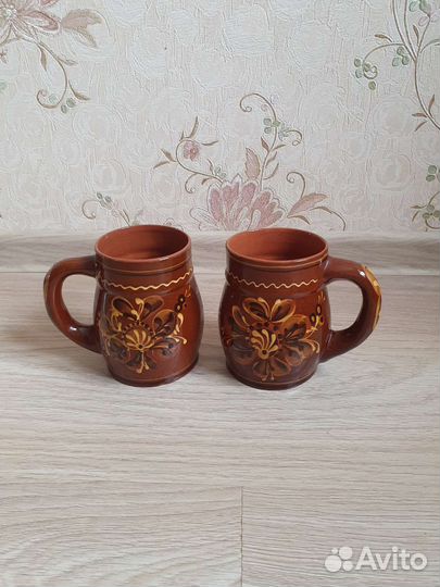 Кружка пивная 0.5л керамика СССР 2 шт