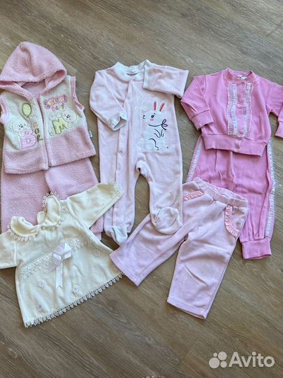 Вещи пакетом для девочки 68-74 размер