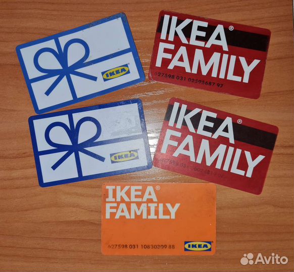 Клубные карты IKEA family 5шт Икеа карты