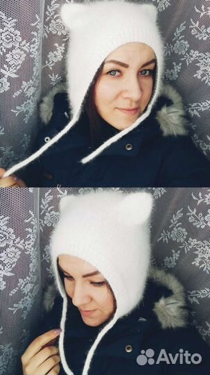 Шапка чепчик с ушками