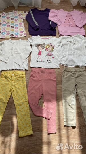 Брюки, джинсы, футболки на девочку р.104