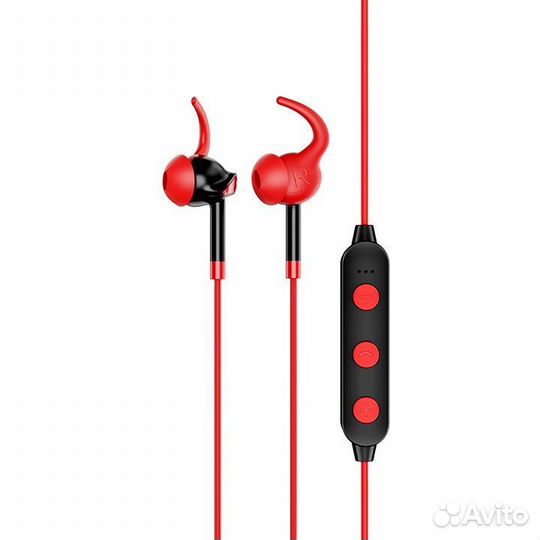BT Гарнитура hoco ES30 (Black/Red)