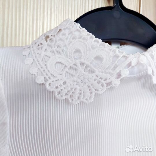 Блузка белая школьная 116-122