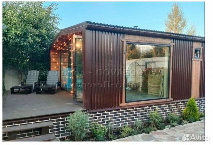 Баня каркасная 7х5 м S5–045-M286