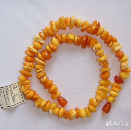 Янтарные Бусы Колье Натуральный Янтарь Желток СССР