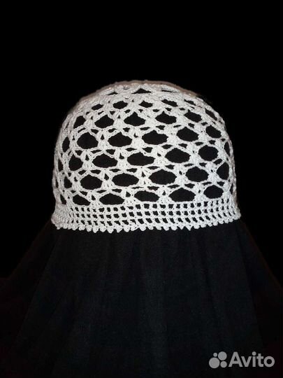 Шапка вязаная крючком, шапка летняя женская
