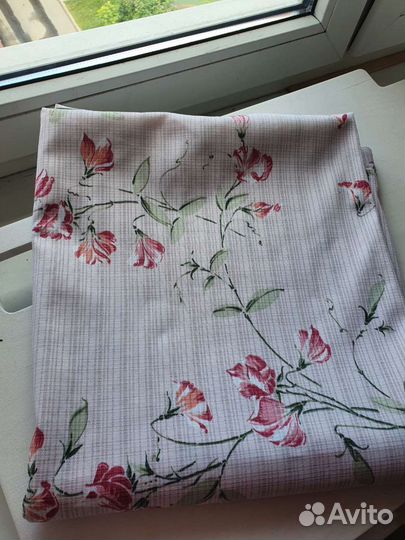 Летняя ткань штора + крючки