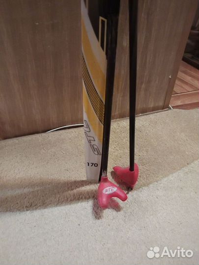 Беговые лыжи 170 с ботинками 38 размер