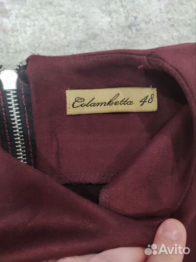 Платье футляр и укороченный жакет из эко замши