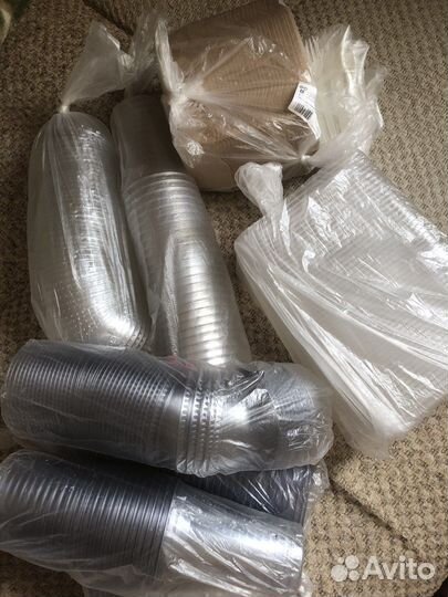 Упаковка вилки стаканчики соусники коробки