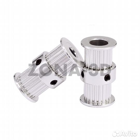 Двойной зубчатый шкив для ремня GT2-10 D8 мм 20 з