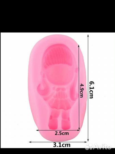 Силиконовая форма для торта кукла