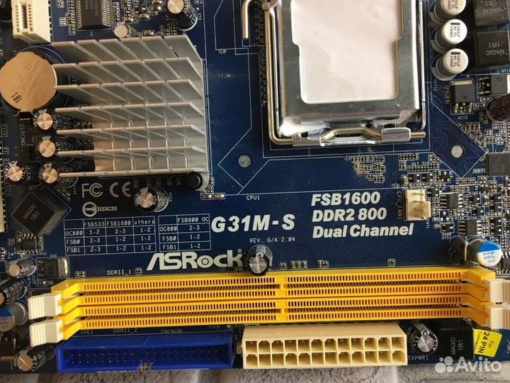 Материнская плата Asrock G31M-S Lga775. Гарантия