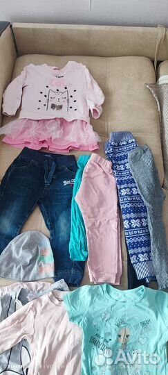 Детские вещи для девочки пакетом 86-98