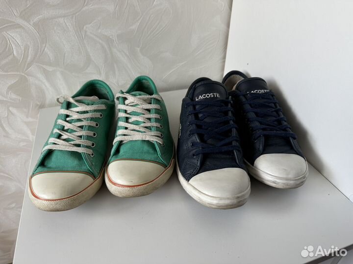 Кеды lacoste женские 38 оригинал 2 пары