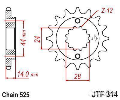 JT Звезда цепного привода JTF314.15