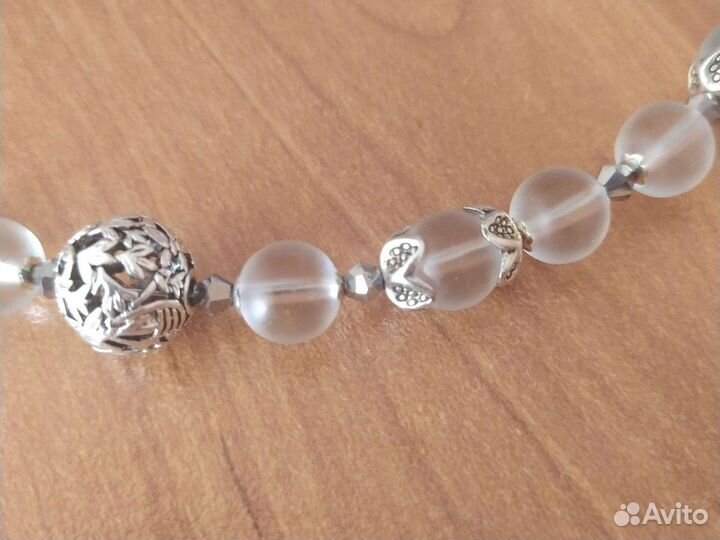 Бусы Серьги матовые бусины Гематит