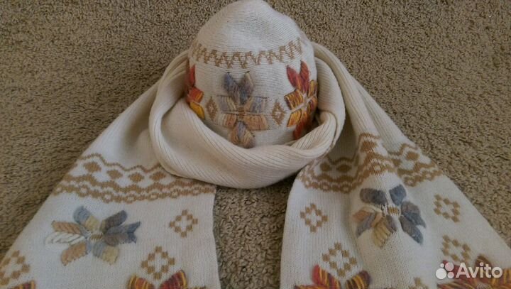 Шапка+ шарф набор зимний