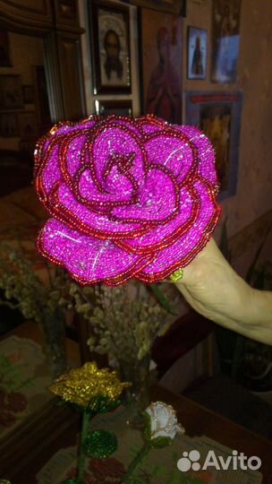 Розы из бисера