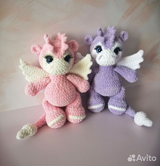 Вязаные игрушки ручной работы дракон
