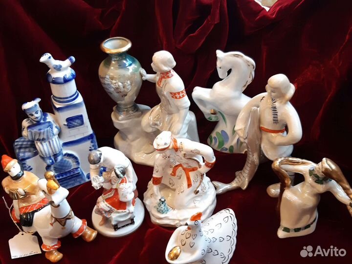 Фарфоровые статуэтки. Сказочные персонажи