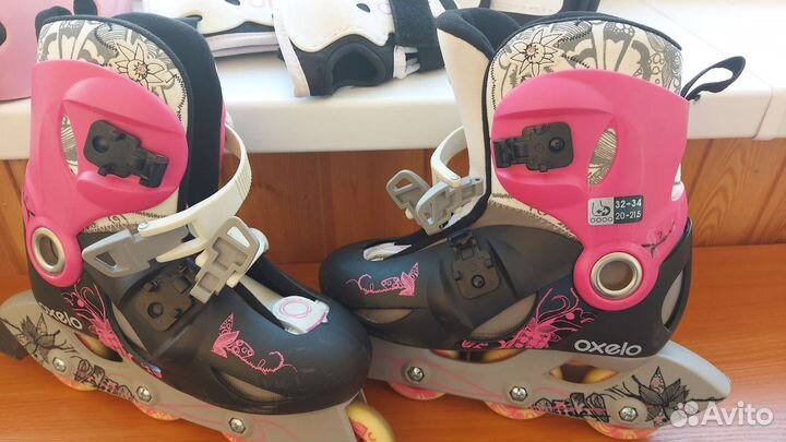 Роликовые коньки детские с защитой
