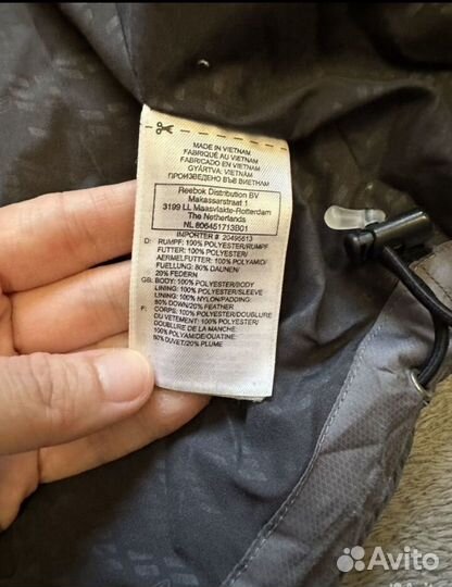 Пуховик reebok оригинал