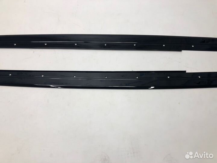 Лезвия накладки на пороги BMW F30 черный глянец
