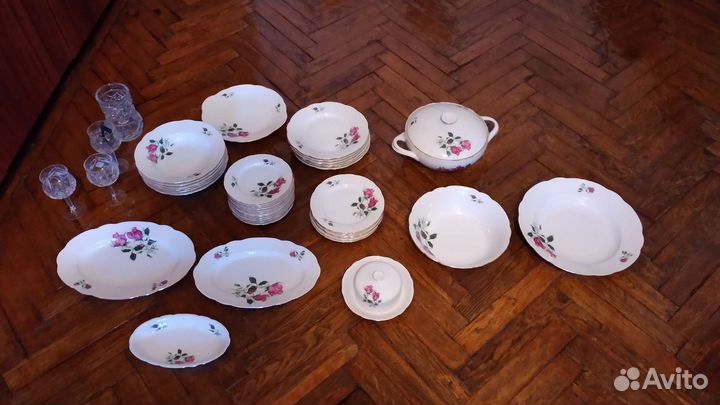 Чайно- столовый сервиз 6 персон Богемия Чехия 54шт