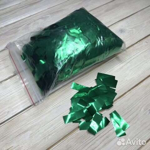 Конфетти зеленое метализированное