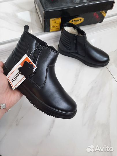Ботинки кожаные для мальчика на 33 35
